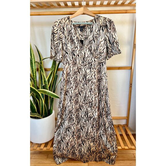 ASOS New Look Maxi Dress in Brown Zebra Print - Picture 1 of 11